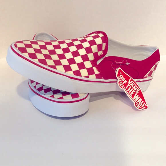 laceless checkered vans